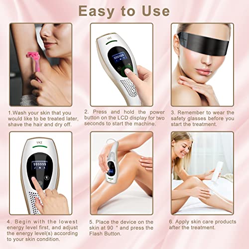 Depiladora Luz Pulsada IPL Depiladora Láser con Flashes Ilimitados Enfriamiento Sapphire Depiladora Electrica Mujer y Hombre Maquina Depilación Láser 9 Niveles de Energía y 2 Modos de Flash