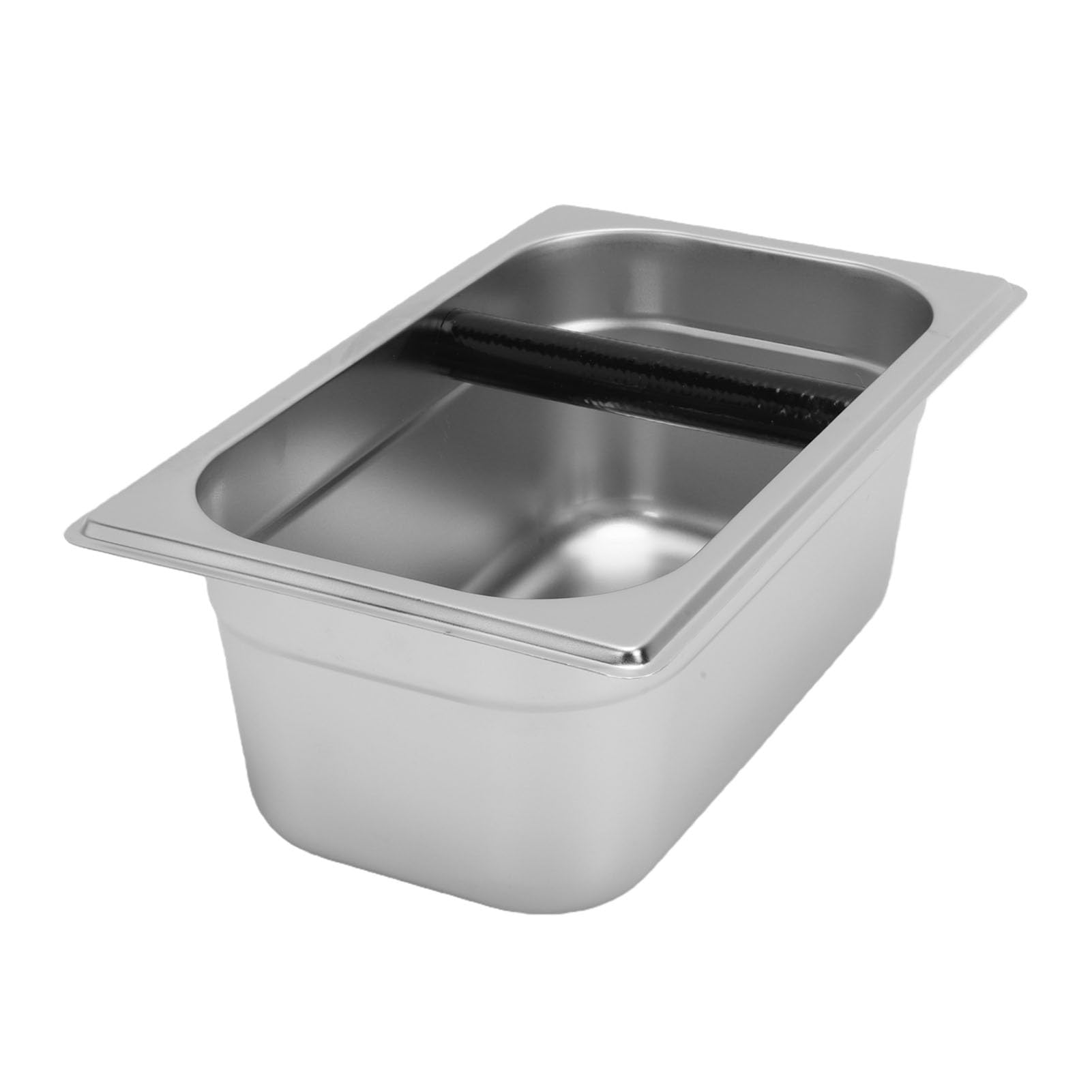 Caja de café knock box de acero inoxidable 26.6x16x10 cm con barra de golpe integrada para cocina