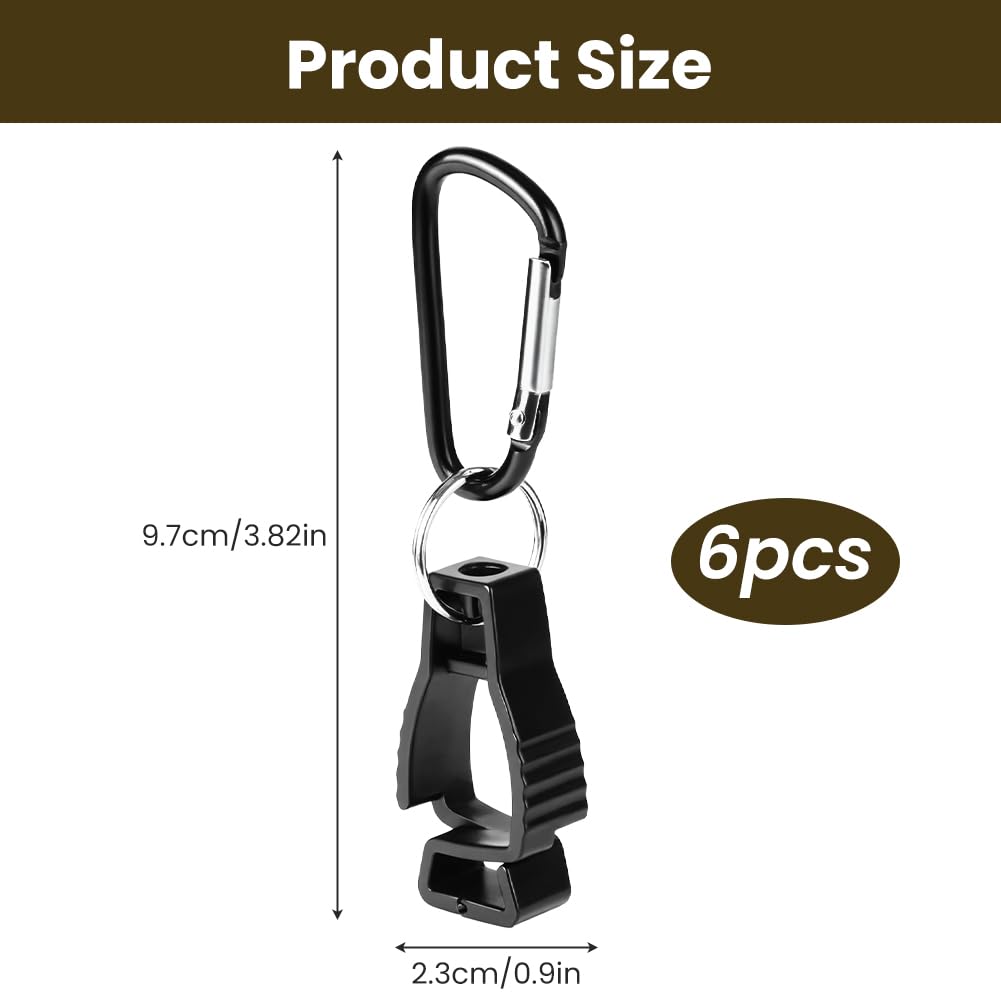 OFFCUP Correa de Soporte para Guante, 6pcs Guante Clip, Plástico Porta Guantes, Adecuado para Jardines, Jardinería, Obras de Construcción, Escalada en Roca Al Aire Libre