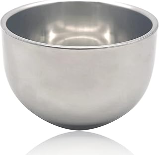 Shaving Soap Bowl -Durable Metal Shave Mug-Shave Bowl for Shave Cream & Soap -Shaving Soap & Cream Bowl With Heat Insulation (LARGE)