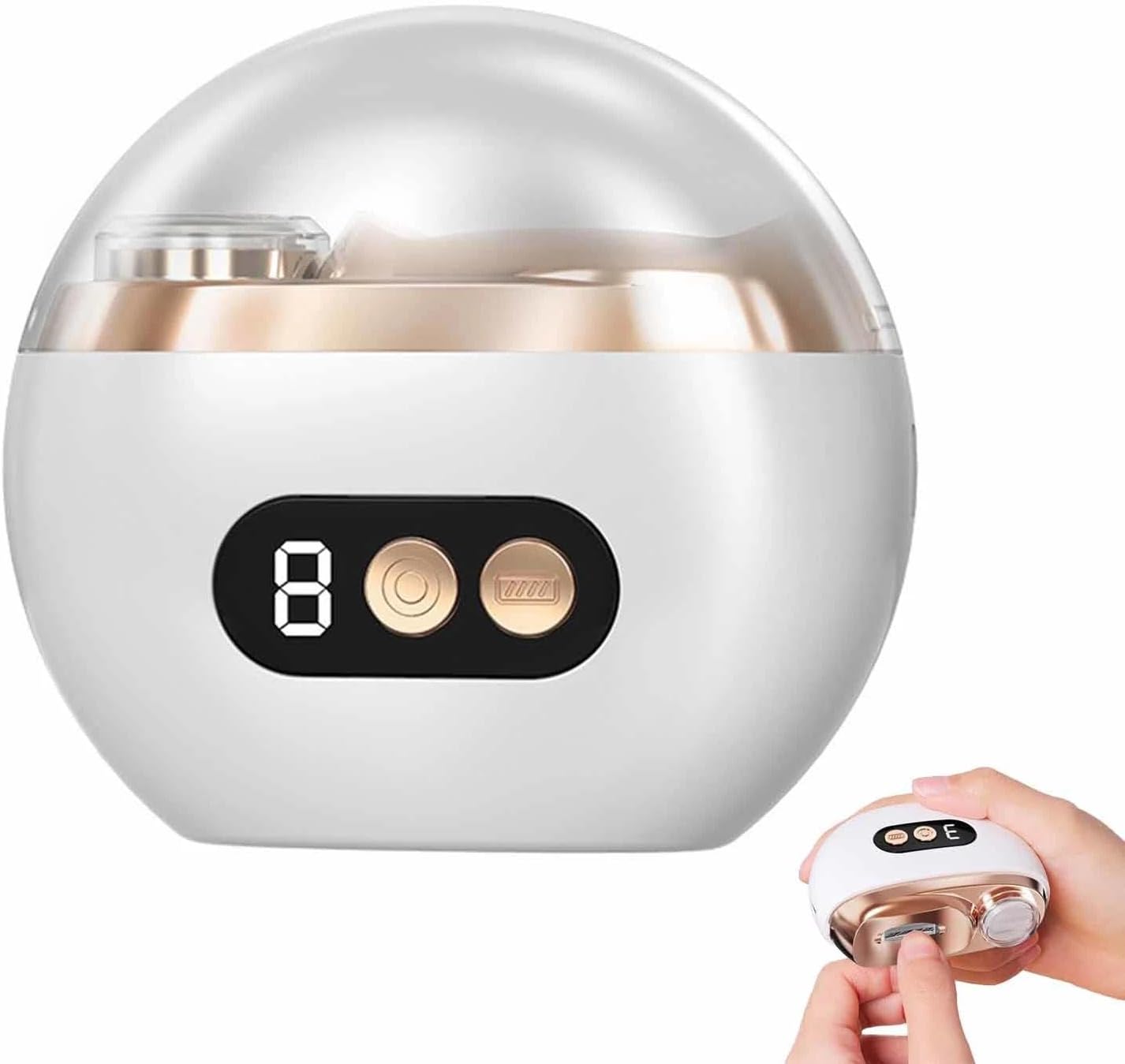 Coupe-ongles électrique multifonction, coupe-ongles électrique automatique 3 en 1, nouveau coupe-ongles intelligent rechargeable 2026 avec LED, 3 vitesses, outil de soin des ongles pour adultes et personnes âgées (blanc)