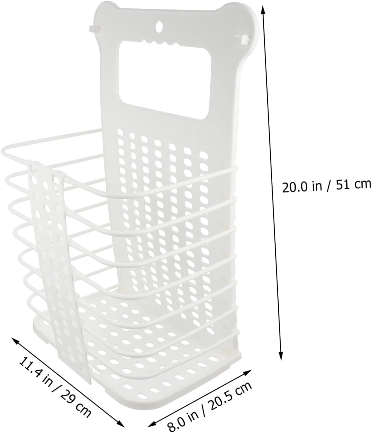 Toyvian Wall-mounted Large Laundry Basket, Foldable Plastic Clothes Basket for Bathroom Storage, Hanging Dirty Clothes Hamper for Home Organization