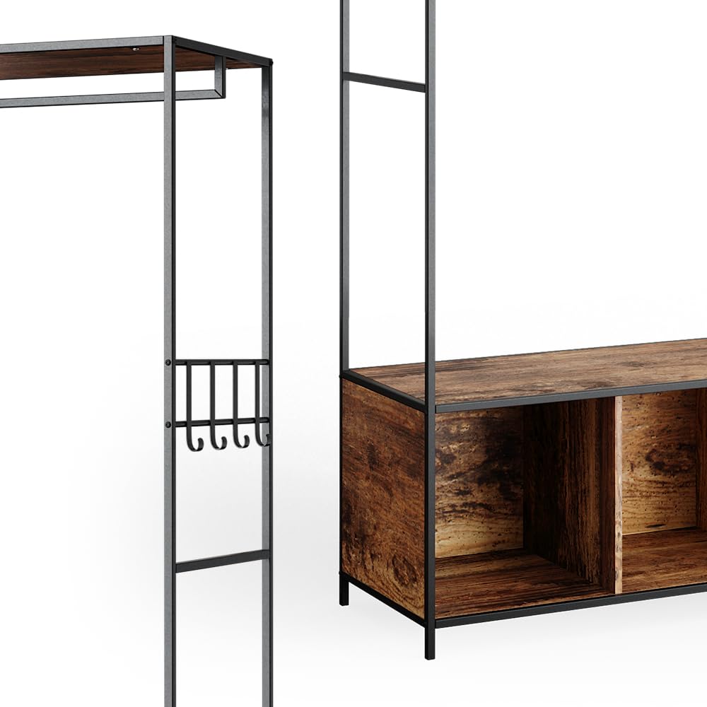 Bibliotheque Murale Armoire Fyrk Vicco 180x187cm Style Loft