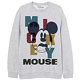 sudaderas futbol factory Sudadera juvenil/adulto de Mickey Mouse (talla: L, color: lightgrey)