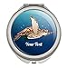 Personalized Custom 1 Line Sea Turtle Compact Travel Purse Handbag Makeup Mirror