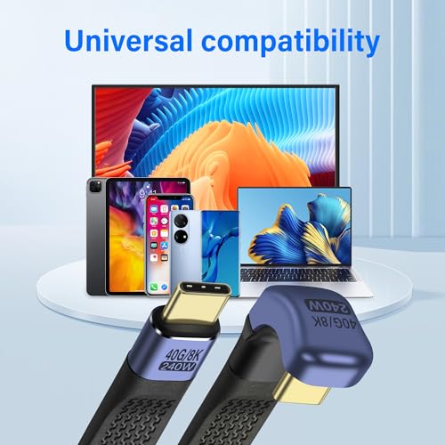 SinLoon 40 Gbit/s USB4 Typ C Verlängerungskabel 240 W 8K PD Schnellladung USB C auf USB C U-förmiges flaches ultradünnes FPC-Datenkabel geeignet für Laptops und Mobiltelefone – Bild 7