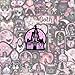 Ychsring Dark Pink Goth Stickers - 50 Pcs Gothic Skull Witchy Waterproof Vinyl Stickers for Water Bottle, Laptop, Phone Case - Graffiti Aesthetic Stickers for Adults Girls & Teens