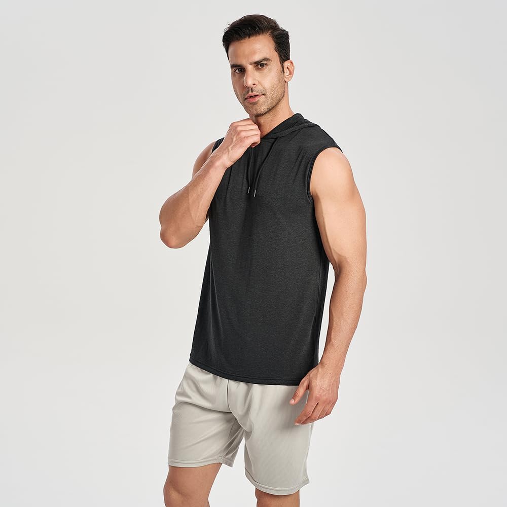 Men's 2 Pack Workout Tank Tops –Sleeveless Hoodies for Men Gym Training Essentials Hoodie, Bodybuilding Muscle Cut Off Shirts - Image 2