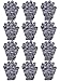 Produktbild Cooraby 12 Paar Kinder warme Magic Handschuhe Teenager Winter Stretch Strick Handschuhe Jungen Mädchen Strick Handschuhe Gr. 6-12 Jahre, schwarz/weiß