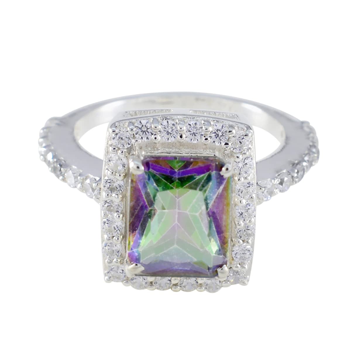 Bague en quartz mystique argent sterling 925 unisexe chic - 5