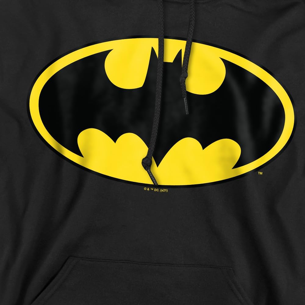 Popfunk Classic Batman Classic Logo Pull-Over Hoodie Sweatshirt - Image 4