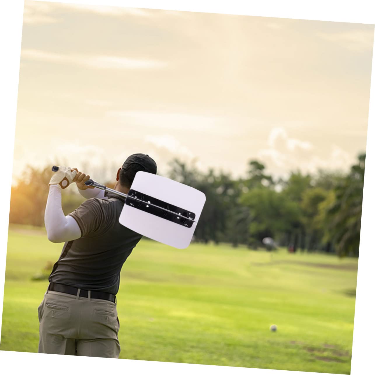 STOBOK Golf Fan Trainer Fan Resistance Trainer Power Resistance Tool Professional Accessories Power Exerciser Swing Trainer Swing Practice Teaching Electric Abs White