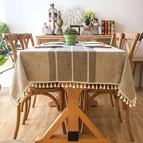 Nappe en lin décorative couverture de table à manger et chiffon à thé cosy