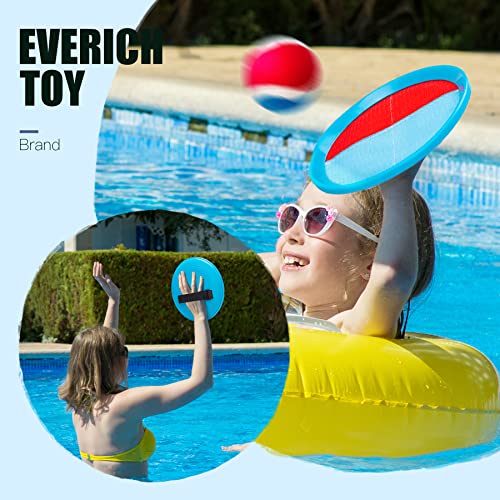 Image of EVERICH TOY Toss and Catch Ball Game Set, Upgraded Sticky Paddle Ball Set for Kids & Toddlers, Sturdy & Water-Resistant Outdoor Backyard Beach Pool Toy, Birthday Gift for Boys Girls Ages 3-12