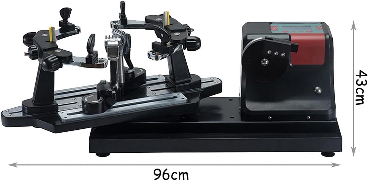 Electric Tabletop Racket Restring Machines, Badminton Racket Stringing Machine, Six-Point Positioning Frame, with Stringing Tools and Accessories