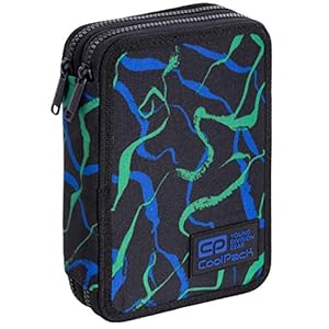 COOLPACK XXXL pennenetui etui 38-delig gevuld schooletui 2-verdiepingen 20 x 14 x 5 cm Infragreen incl. vulpatroon