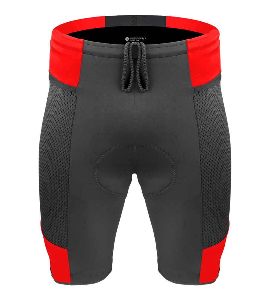 AERO|TECH|DESIGNS Men's Gel Touring Padded Bike Shorts