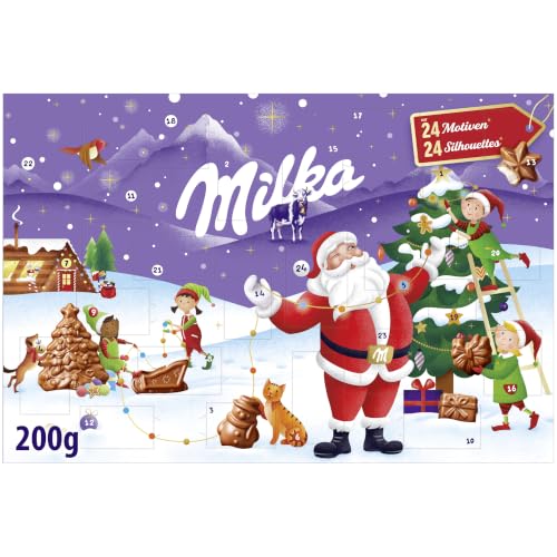 Milka Adventskalender, 24 Türchen mit Alpenmilch Schokolade, 200 g – Ansicht 2