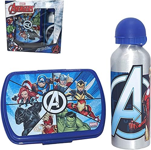 Licensed 2Pcs Kids Unicorn Lunchbox and Sports Water Bottle Set Travel Picnic Set for Girls and Boys
