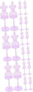 COHEALI 18 Pçs Estande De Exibição De Roupas Mini Casa De Bonecas Em Miniatura Decoração De Mini Boneca Vestido Manequim Roupas De Boneca Forma Manequim Pequeno Manequim Feminino