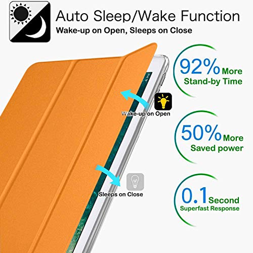 Image of DuraSafe Cases for iPad Mini 7.9 Inch 3rd 2nd 1st Gen [ Mini 3 Mini 2 Mini 1 ] A1599 A1489 A1432 A1599 A1489 A1432 MGNR2HN /A Lightweight Adjustable Stand Feature Sleek Design Flip Case - Orange
