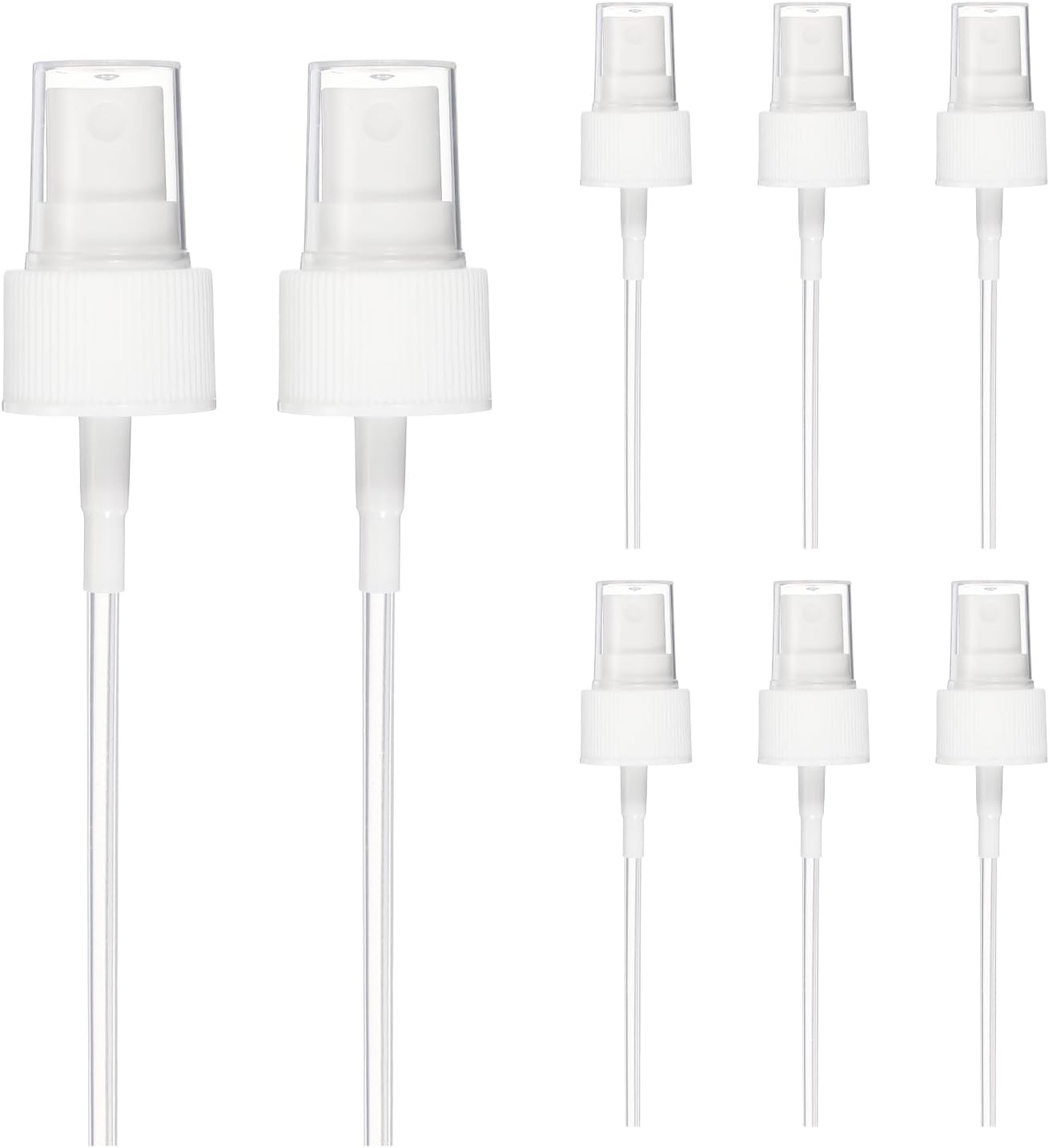 Fine Mist Spray Top, Spray Bottle Top Nozzle Sprayer Reusable Replacement (for 18/410 Cap Size) 18 Caliber Bottles Pump - For(Essential Oil Bottles/Perfumes) 8 Pcs & Black