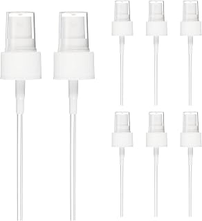 Fine Mist Spray Top, Spray Bottle Top Nozzle Sprayer Reusable Replacement (for 18/410 Cap Size) 24 Caliber Bottles Pump - For(Essential Oil Bottles/Perfumes) 8 Pcs & White