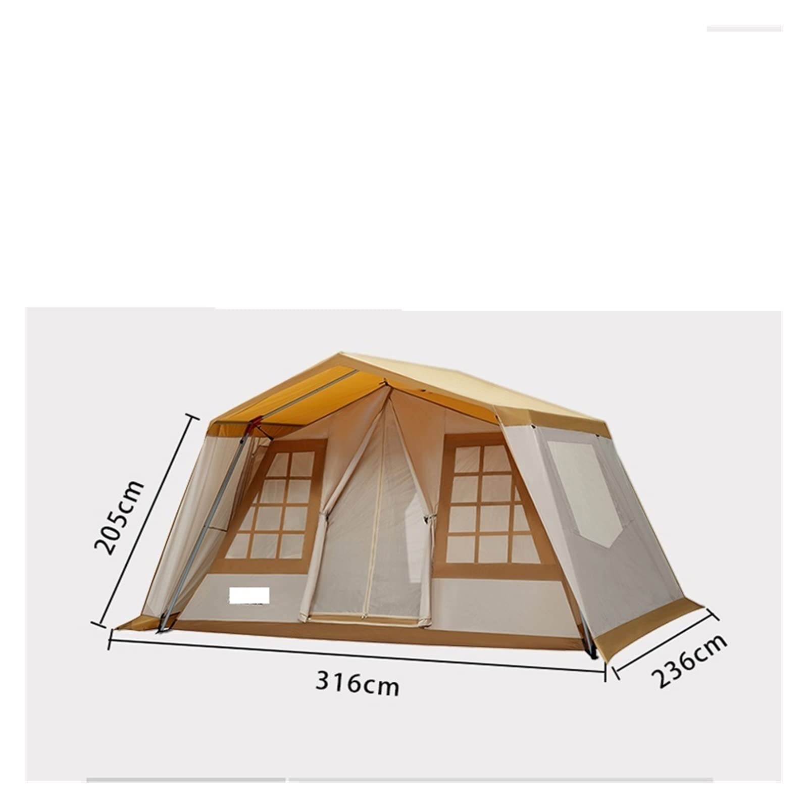 ogawa zelt Outdoor-Zelt 4-Personen-Camping-Kabinenzelt Freistehendes Design Wetterschutzhaus Tragbares faltbares Luxuszelt Camp Großer Raum Sport & Freizeit Effects_Buffer standing tape (front compartment) Color:eisblau Notice de montage -