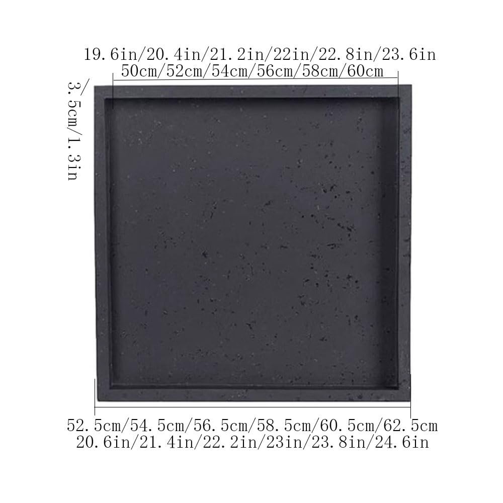 Versatile Sottovaso grande in resina, sottovaso quadrato(Green,XXL)