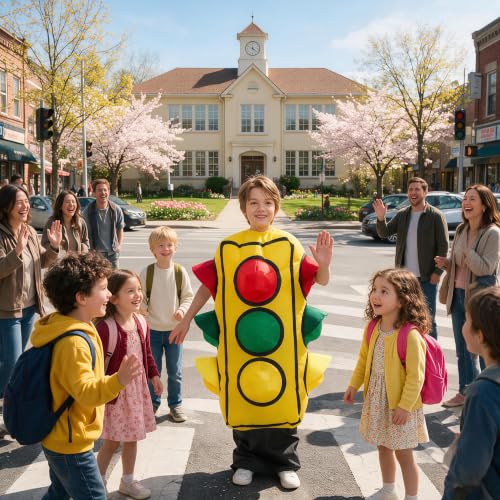 Inflatable Traffic Light Costume for Kids,Blow Up Full Body Suit (8-9YRS) by One Casa - Used condition - Image 2