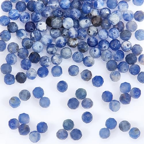 NBEADS 2 Strands About 254 Pcs Natural Sodalite Beads - Image 4