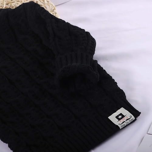 Miniatura 4 de MODNTOGA Suéteres de punto para bebés niños y niñas, cuello alto con cuello alto y cuello alto para otoño e invierno, suéter suave y cálido