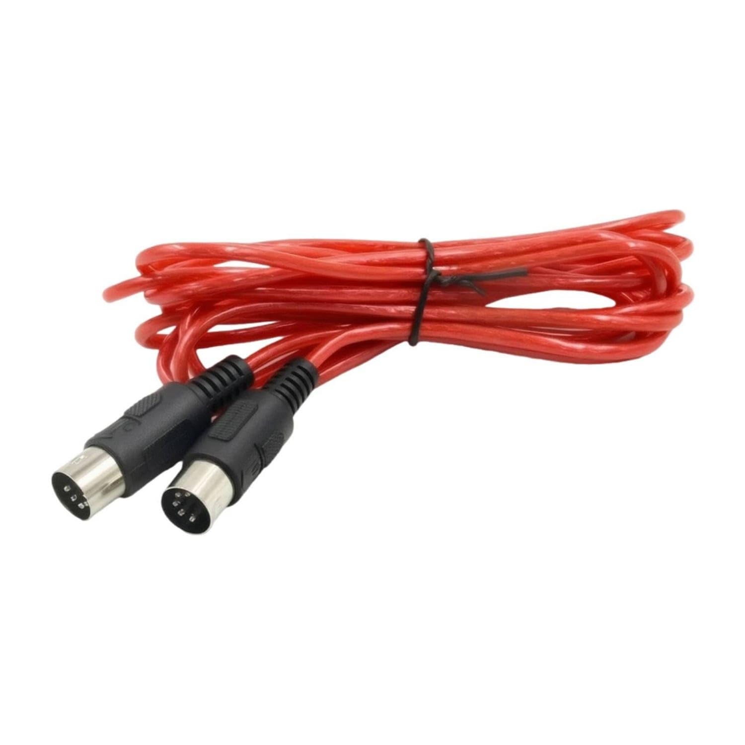 air-oxygen-depleted copper-oxygen-depleted copper copper midi cable straight-through midi connection cable screened nickel-plated for keyboardists, musicians, home studios, stage, hollow 5-pin red 3m