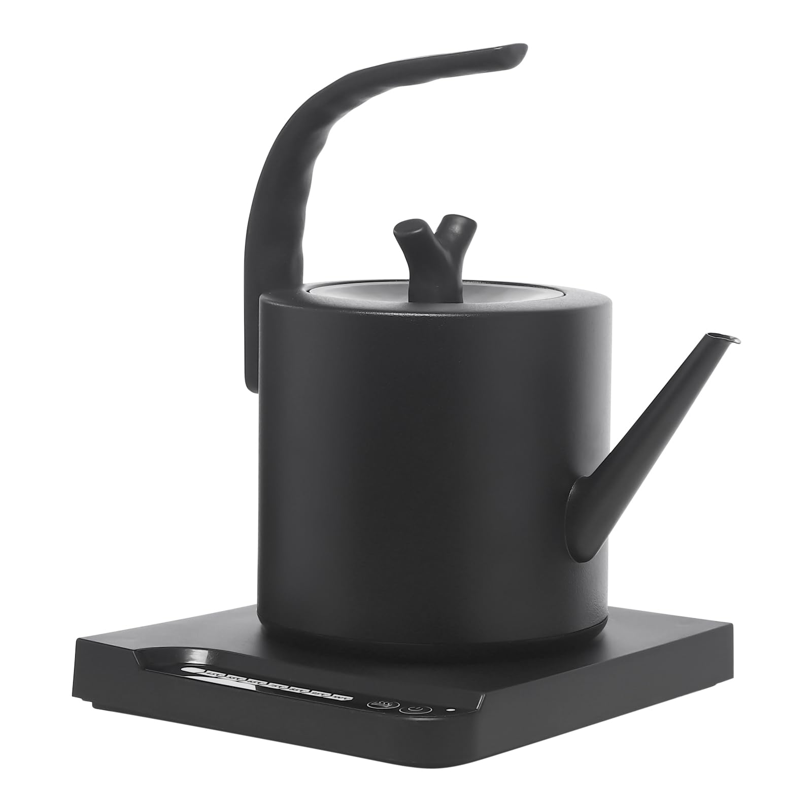 Bollitore elettrico da 1000 W, in acciaio inox, grande bollitore elettrico con base e regolazione della temperatura, bollitore per uffici alberghi, uso domestico, nero