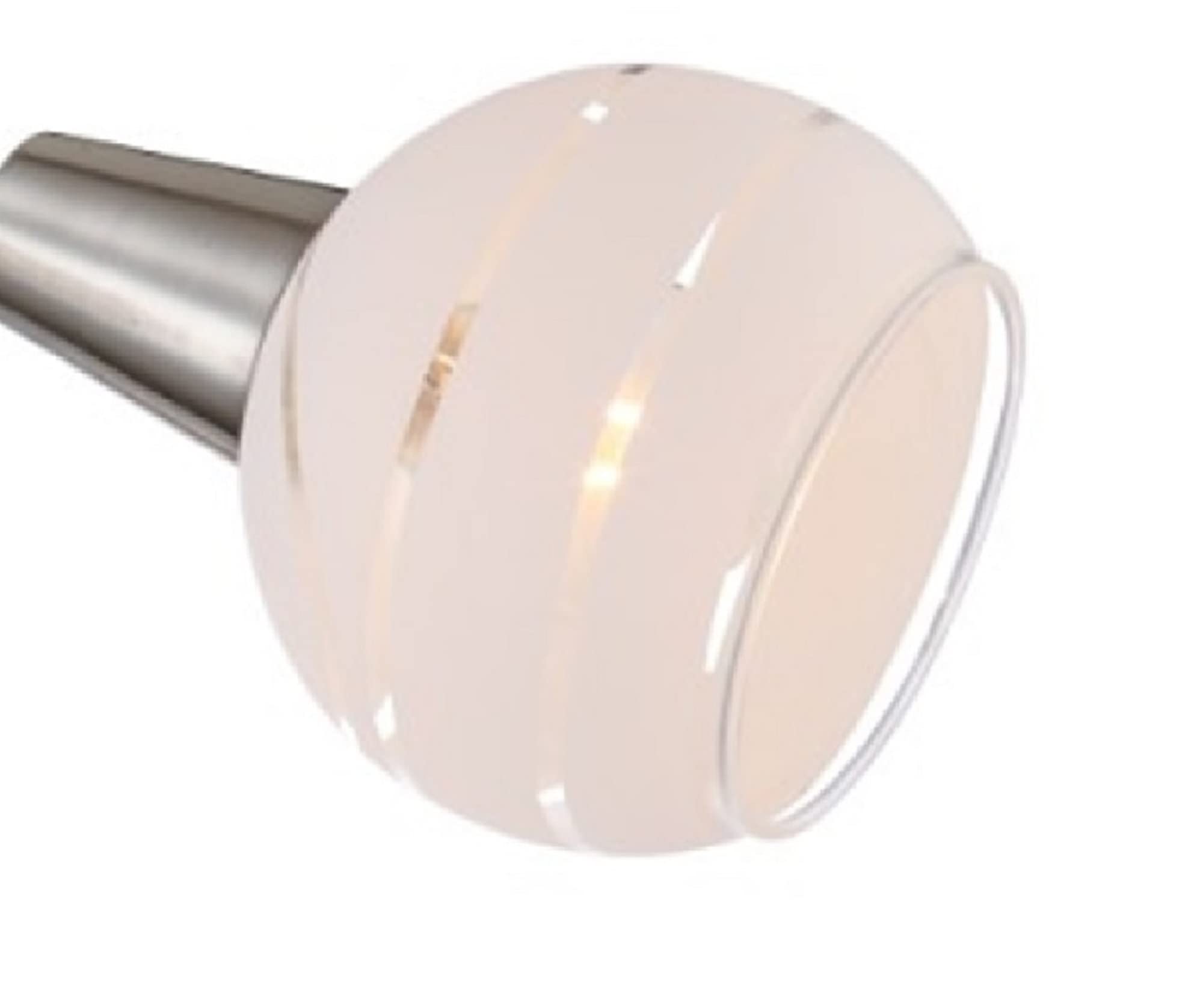 Trango 3-flammig dimmbar LED Deckenleuchte 1001-32SD Deckenlampe in Edelstahl-Look mit Design Gläsern incl. 3x LED Leuchtmittel 3000K warmweiß, Deckenstrahler, Wohnzimmer Lampe, Spots