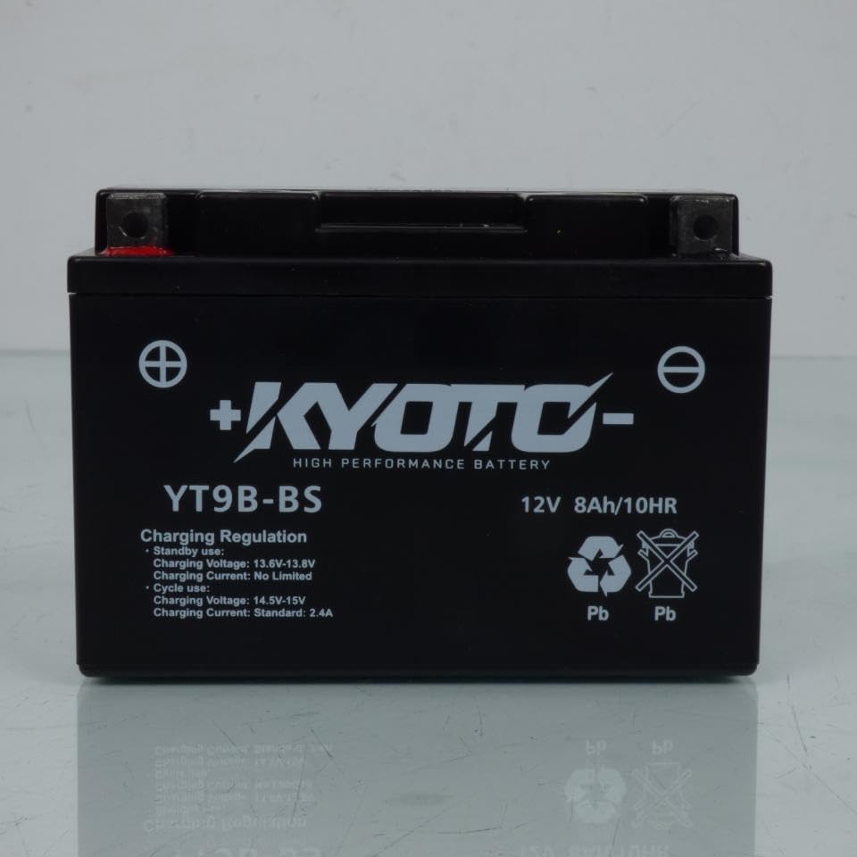 Batterie SLA Kyoto compatible avec Quad Yamaha 700 YFM R Raptor 2006 à 2018 YT9B-BS SLA / 12V 8Ah