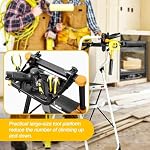 Ladder Platform Project Tray for Pail on Collapsible Ladder Summer, Telescoping Steps Removable Tool Caddy Organizer with Jacks Extension Accessories for Painting, 44 lbs Weight Rating.