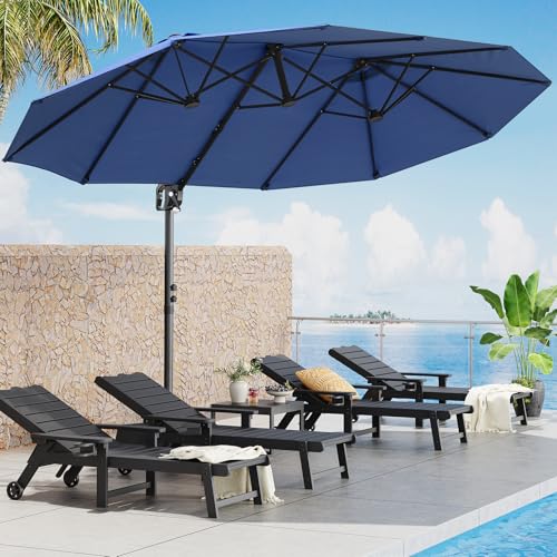 ONBRILL 8x13 FT Cantilever Patio Umbrella with Base