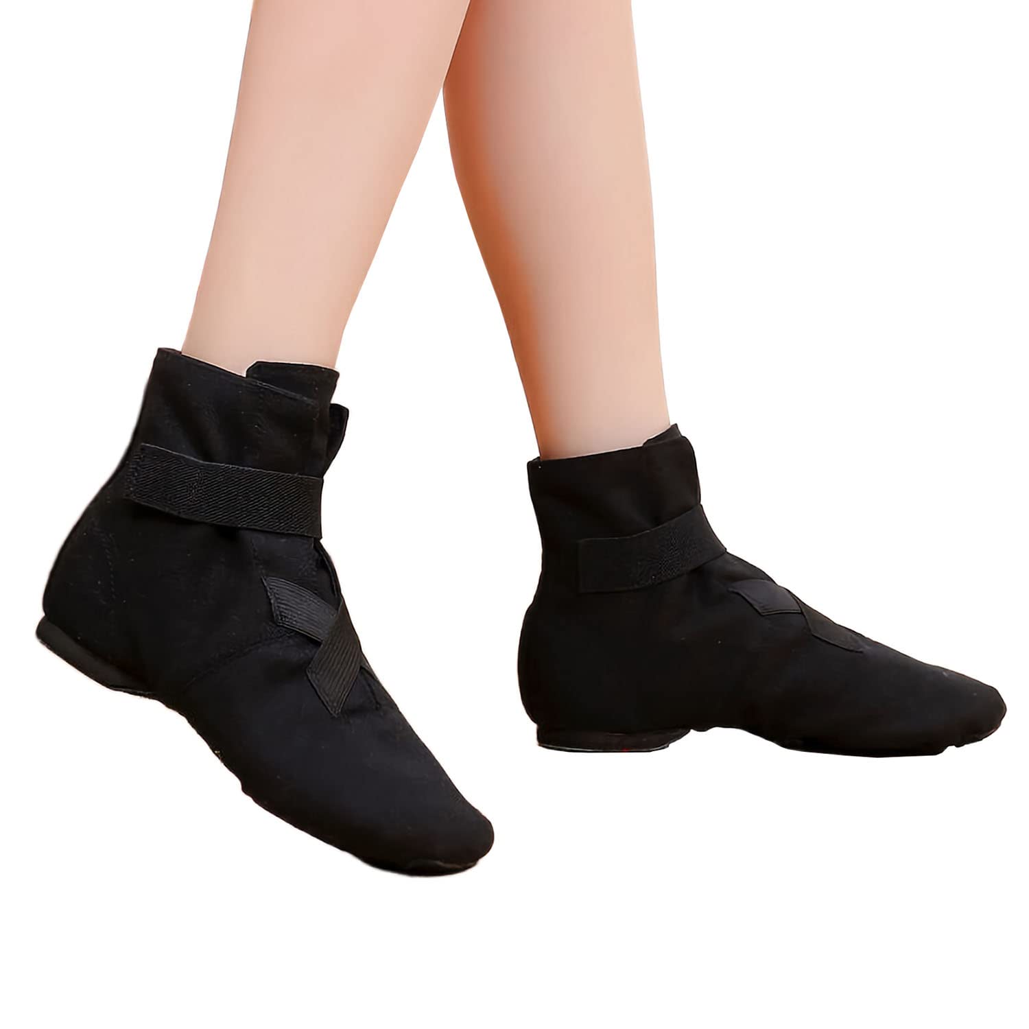 Modernes Chaussures de Jazz Danse Chausson de Ballet Boot Semelle Souple Yoga Gymnastique Split Plate Ballet Doux Toile Chaussons pour Femmes