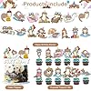59 Pcs Cute Otter Birthday Party Supplies, Cute Sea Otter Themed Party Decoration Sea Otter Backdrop Balloons Cake Cupcake Topper for Ocean Sea Animal Themed Party Decor #2