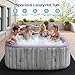 SEGMART 4-6 Person Inflatable Hot Tub, Portable Outdoor Spa with 130 Air Jets, Circulation Heating & Filter System, PVC Blow Up Tub for Backyard & Patio (Square)