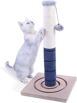 Amazon Pawz Road 爪とぎ おもちゃ 爪とぎポール キャットタワー 爪磨き 小型 猫 天然サイザル麻 頑丈 カリカリ 棒 ネービー Pawz Road キャットタワー 通販