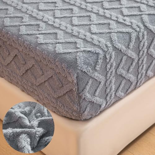 Highdi Spannbettlaken Warmes Winter Plüsch Spannbetttücher...