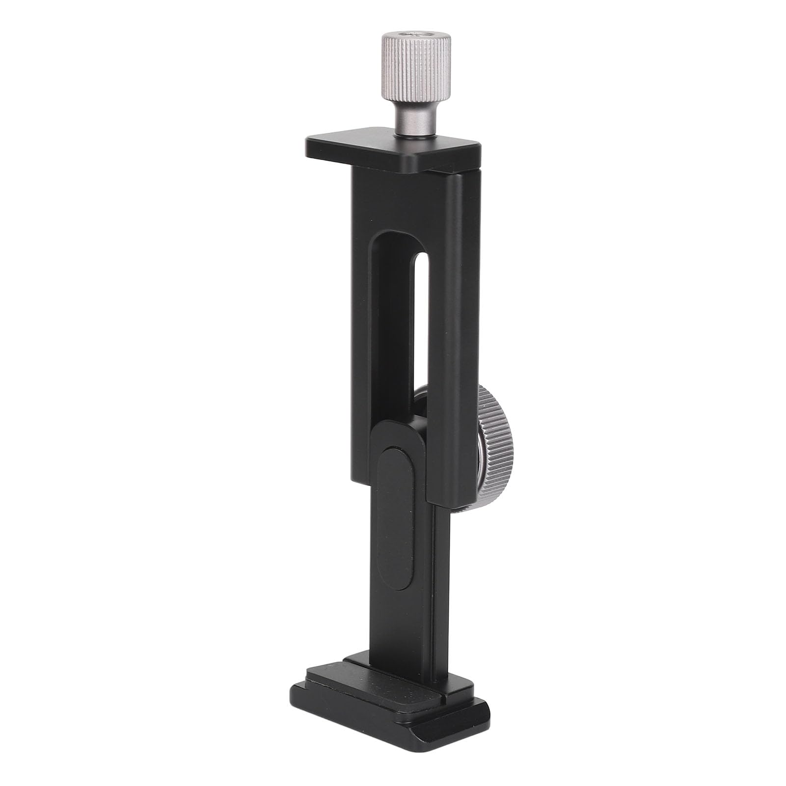 Soporte de trípode Ajustable para teléfono con Zapata fría Superior para micrófono o luz, construcción de aleación de Aluminio sólido, enchufes Verticales y horizontales