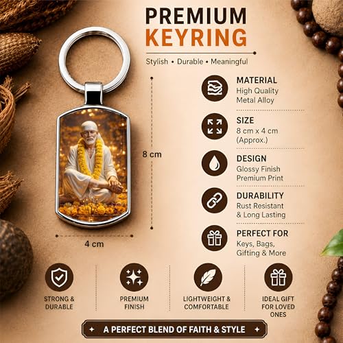 Image of Premium Printed Metal Keychain for Men & Women | High-Definition Artwork Print | Durable Key Ring for Car, Bike, Home & Office Keys | Stylish Decorative Key Holder Gift