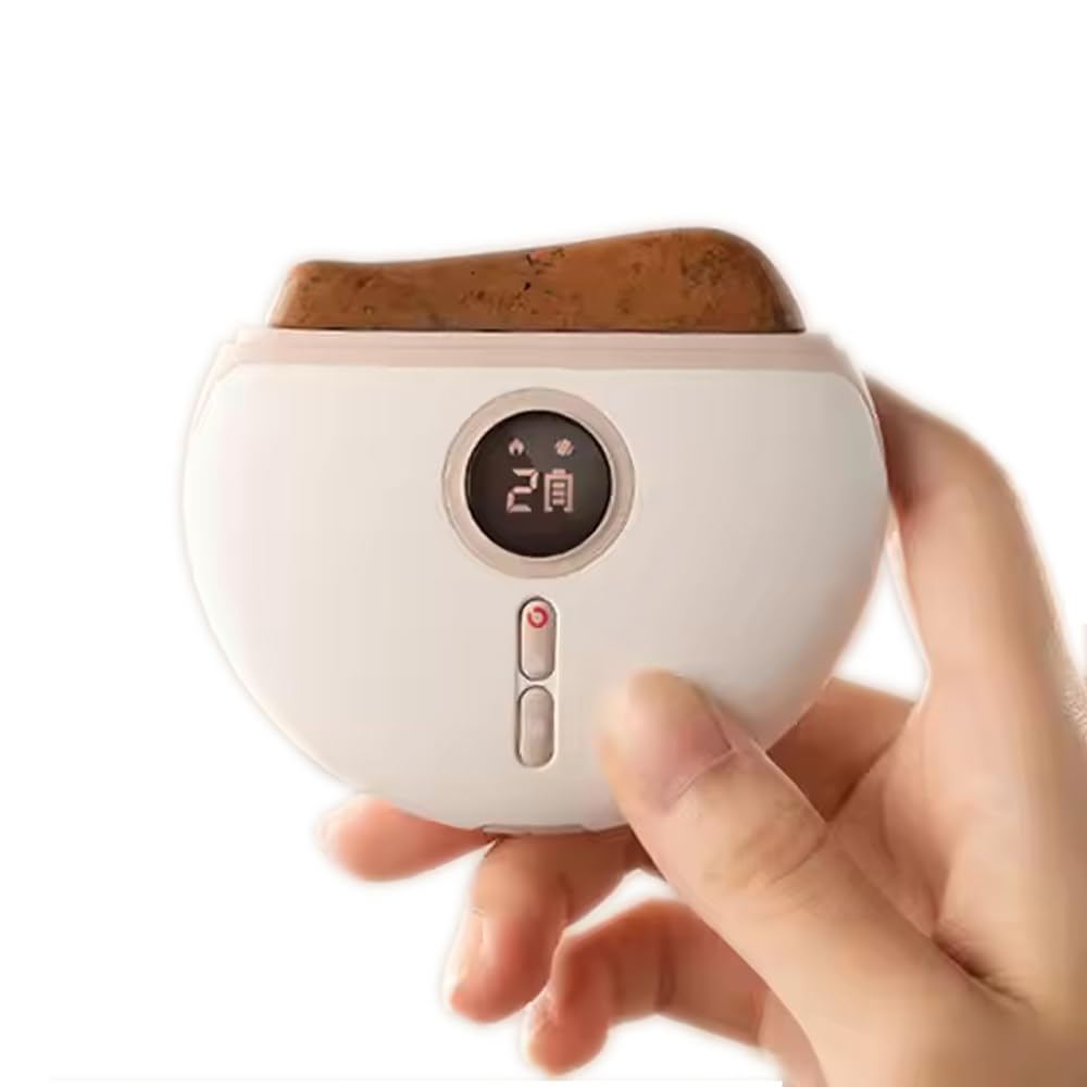 Rechargeable Gua Sha Facial Massager with a Powerful 1000 mAh Battery, Heat, Vibration, Red Light Therapy. Face & Neck Sculpting Tool to Lift, Reduce Wrinkles, Puffiness, Anti-Aging for Radiant Skin