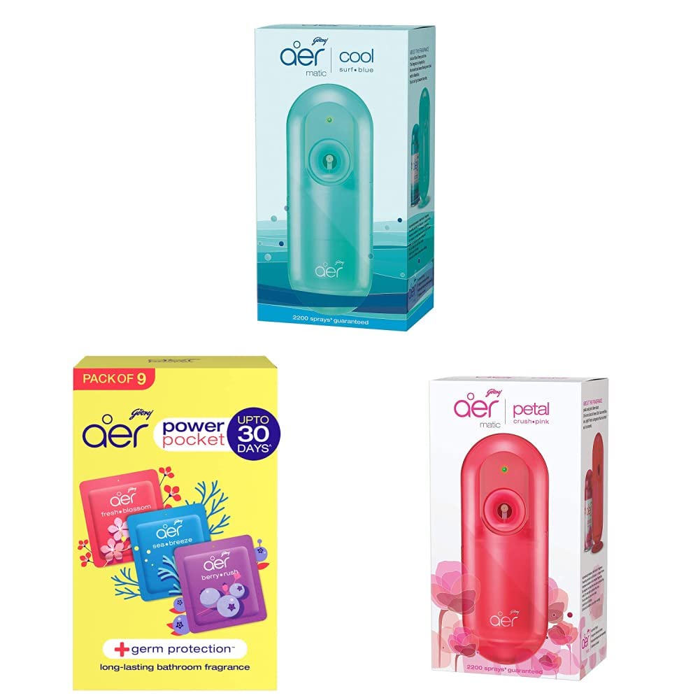 Buy Godrej aer Matic Kit Automatic Air Freshener spray (225ml