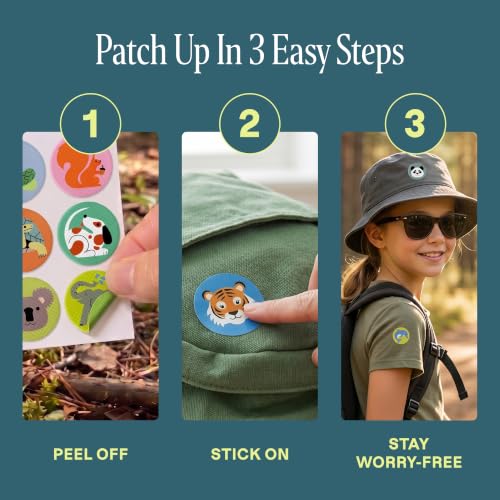 Image of Cliganic Mosquito Repellent Stickers for Kids & Adults (90 Pack) - Animal Patches, Natural DEET-Free, Essential Oil Infused, Insect Repelling Garments