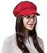 Produktbild DEMU Damen Schirmmütze Barett Mütze Winter Ballonmütze Cap Gatsby (Rot)