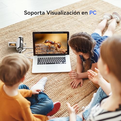 Microscopio portátil de campo para explorar la naturaleza en excursiones infantiles 6